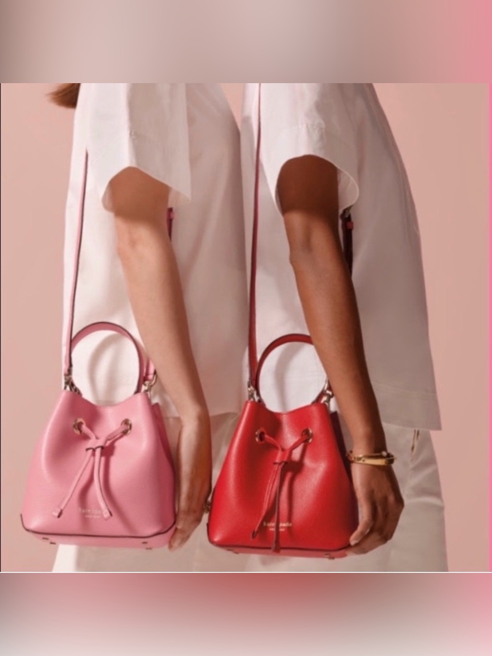 Kate Spade ♠️ Eva Bucket Bag Peony Pink NWOT